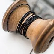 Шнур витой из полиэстера, вощеный, цвет черный, 1 мм