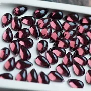 Стразы пришивные "Капля", акрил, цвет бордовый, 15х9х6 мм