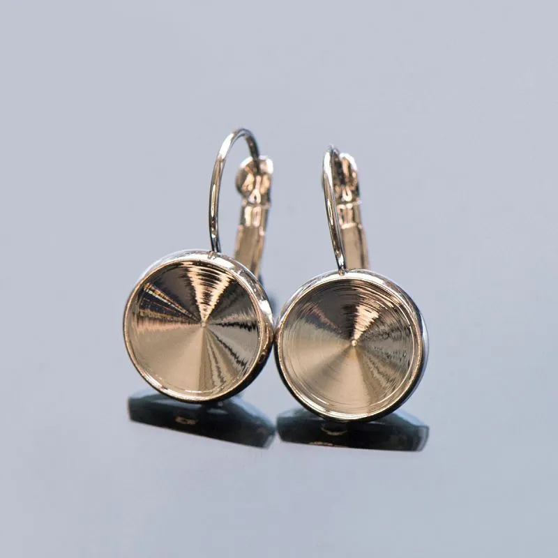 швензы "риволи", покрыты платиной, 22x14 мм