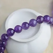 Бусина имитация аметиста, цвет фиолетовый, 10 мм (стренд 10 шт.)