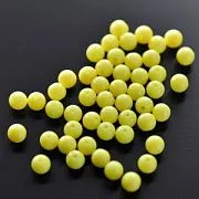 Бусина, акрил 8, цвет желтый, 8 мм