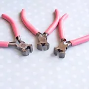 Инструмент, кусачки, розовые ручки, 9.5x7.6x0.9 мм