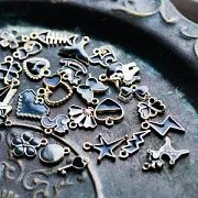 Подвеска металлическая "Стиль", эмаль, цвет черный, набор 30 шт