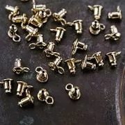 Фиксаторы для сережек с петелькой, позолота, 5.8x7.2x4.4 мм